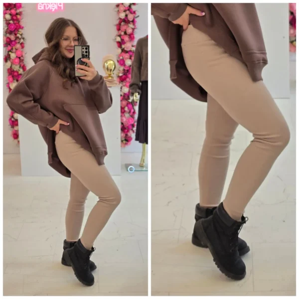 Legginsy modelujące pośladki prążek