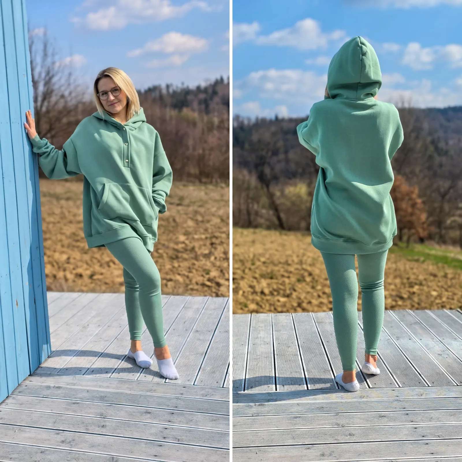 Legginsy premium PISTACJA