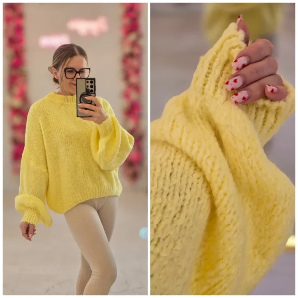 Sweter z ściągaczem CYTRYNKA