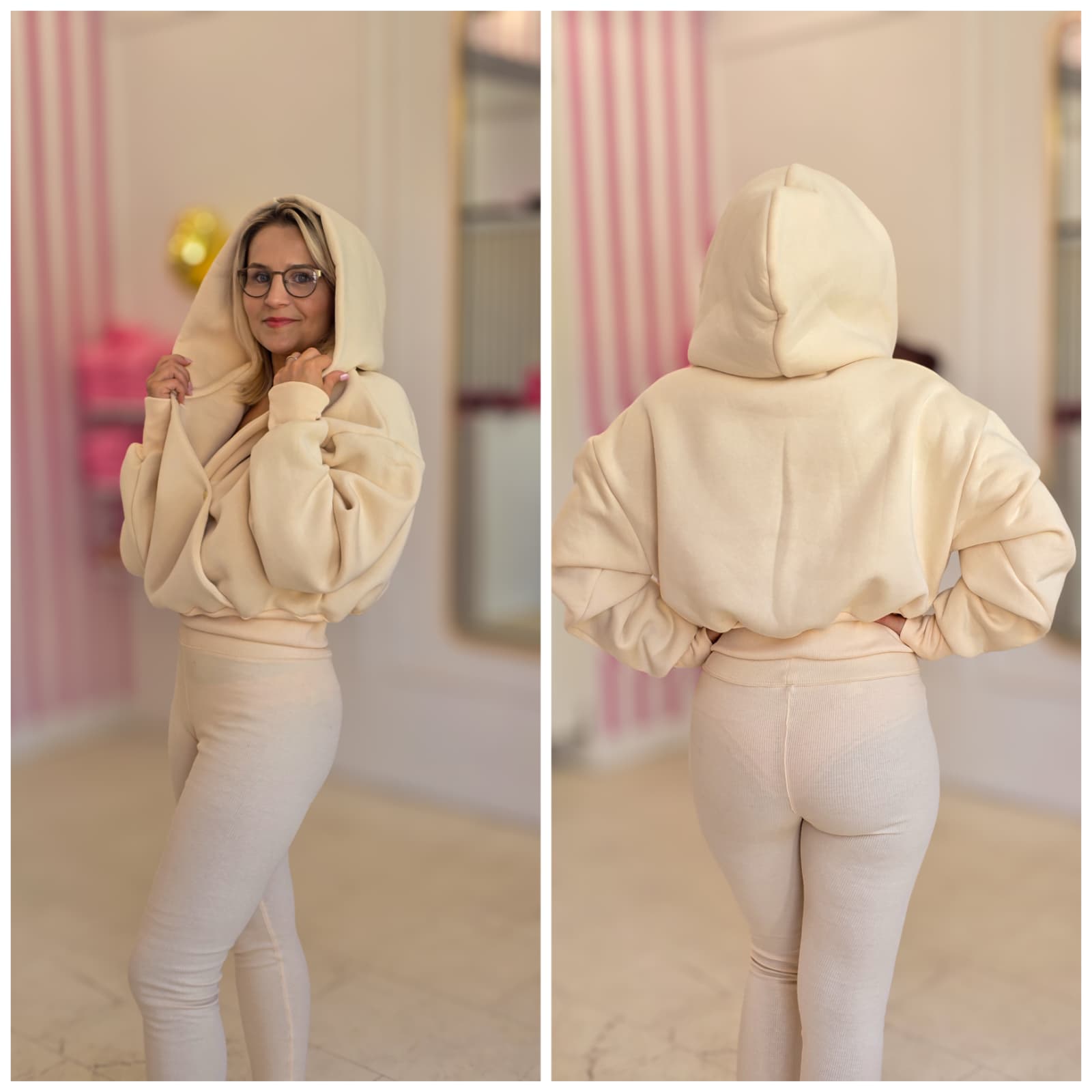 Bluza krótka ŚMIETANKA