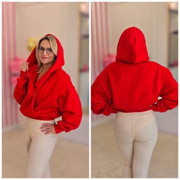 Bluza krótka czerwona